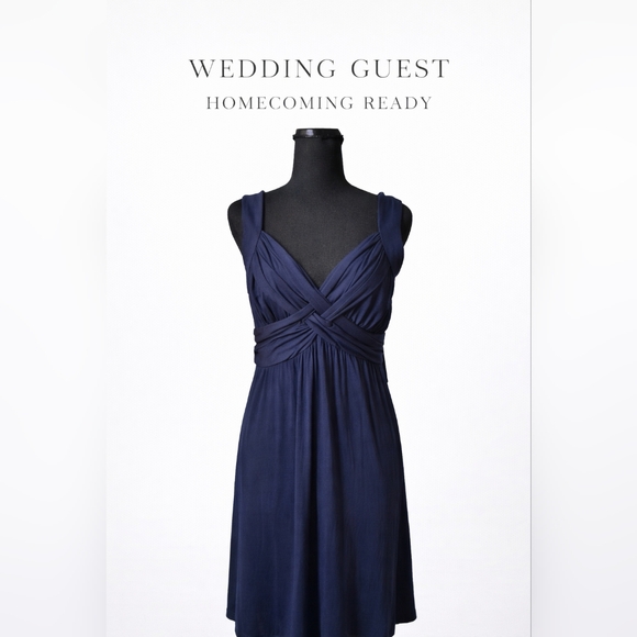 New York & Company Navy Empire Waist Dress – NWT – Wedding Guest / Homecoming - Picture 11 of 11
